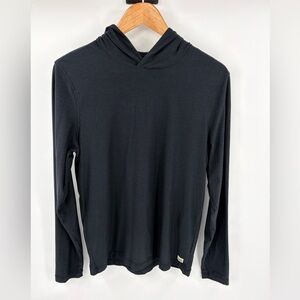 Vuori men’s strato tech performance hoodie black heather pullover size S